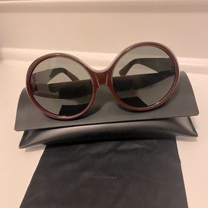 60MM YVES SAINT LAURENT ROUND SUNGLASSES